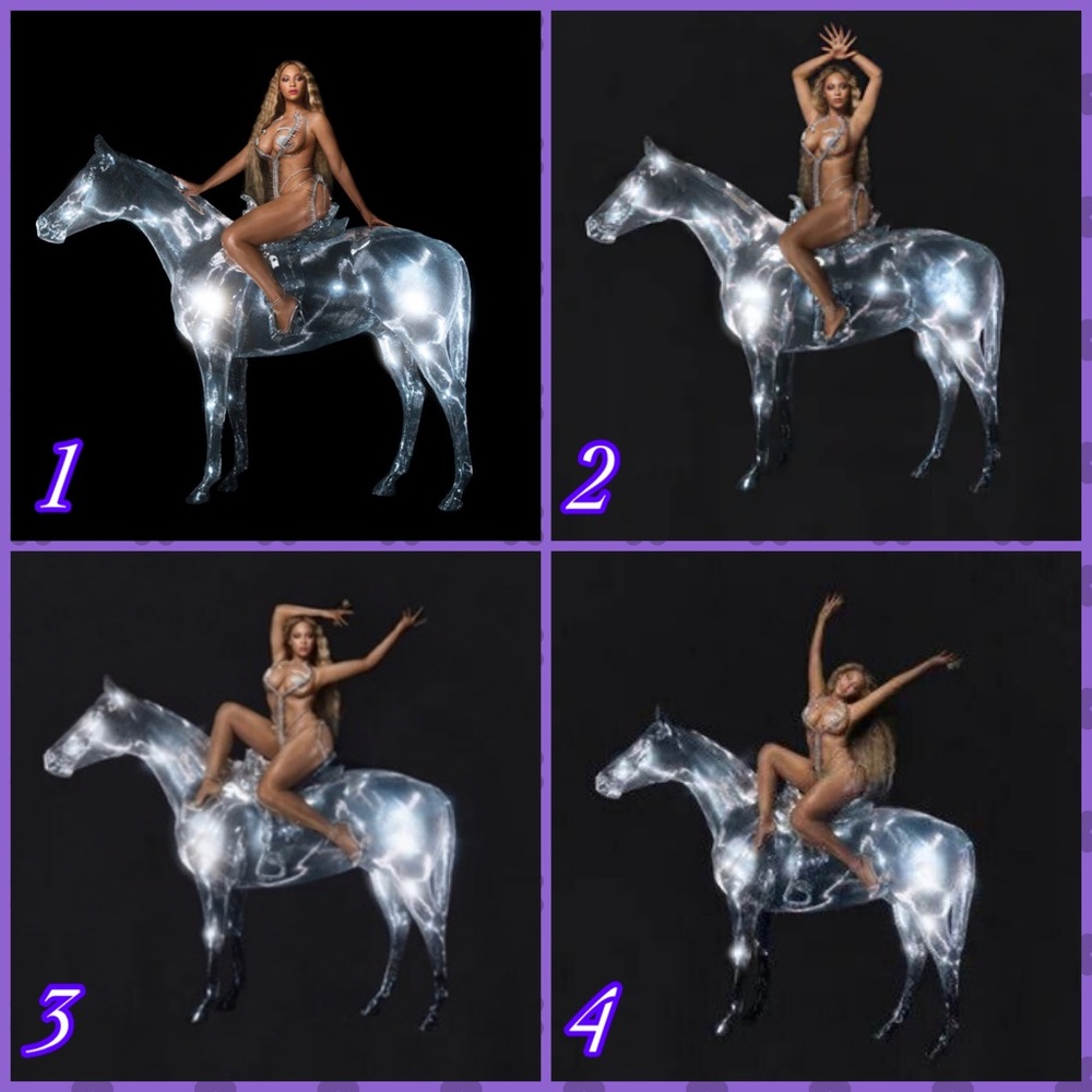 BEYONCÉ RENAISSANCE COLLECTIBLE BOXES - ALL FOUR POSES UNOPENED SIZE LARGE